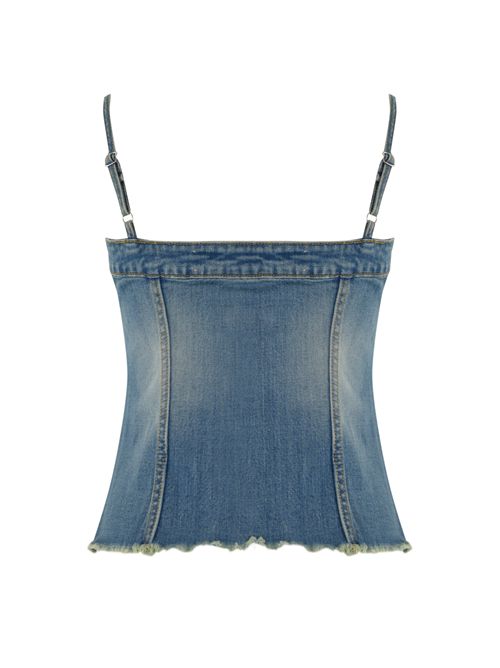Top bustier in denim vintage wash Roy Roger's | RND90154D6932876C0999